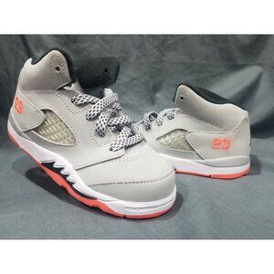 Nike Toddlers Air Jordan 5 Retro GT Sneakers Gray/ Hot Lava Size 8 NEW NO BOX!